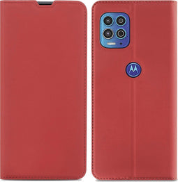 iMoshion Hoesje Geschikt voor Motorola Moto G100 Hoesje Met Pasjeshouder - iMoshion Slim Folio Bookcase - Rood