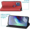 iMoshion Hoesje Geschikt voor Motorola Moto G100 Hoesje Met Pasjeshouder - iMoshion Slim Folio Bookcase - Rood