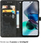 imoshion Hoesje Geschikt voor Motorola Moto G23 / Moto G13 Hoesje Met Pasjeshouder - imoshion Mandala Bookcase - Zwart