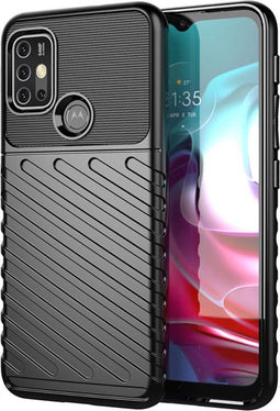 iMoshion Hoesje Geschikt voor Motorola Moto G30 / Moto G20 / Moto G10 Power / Moto G10 Hoesje Siliconen - iMoshion Thunder Backcover - Zwart
