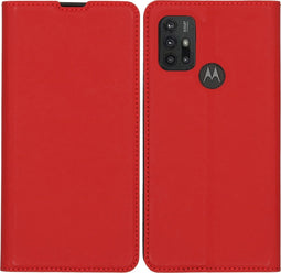 iMoshion Hoesje Geschikt voor Motorola Moto G30 / Moto G20 / Moto G10 Power / Moto G10 Hoesje Met Pasjeshouder - iMoshion Slim Folio Bookcase - Rood