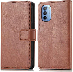 iMoshion Hoesje Geschikt voor Motorola Moto G41 / Moto G31 Hoesje Met Pasjeshouder - iMoshion Luxe Bookcase - Bruin