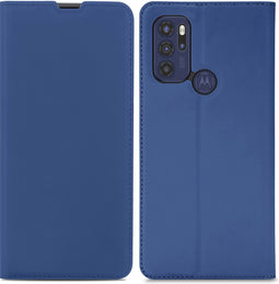 iMoshion Hoesje Geschikt voor Motorola Moto G60s Hoesje Met Pasjeshouder - iMoshion Slim Folio Bookcase - Donkerblauw