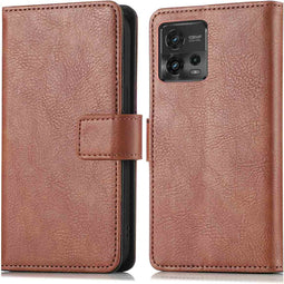 iMoshion Hoesje Geschikt voor Motorola Moto G72 Hoesje Met Pasjeshouder - iMoshion Luxe Bookcase - Bruin