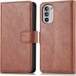 iMoshion Hoesje Geschikt voor Motorola Moto G82 / Moto G52 Hoesje Met Pasjeshouder - iMoshion Luxe Bookcase - Bruin