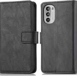 iMoshion Hoesje Geschikt voor Motorola Moto G82 / Moto G52 Hoesje Met Pasjeshouder - iMoshion Luxe Bookcase - Zwart