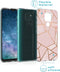 iMoshion Hoesje Geschikt voor Motorola Moto G9 Play / Moto E7 Plus Hoesje Siliconen - iMoshion Design hoesje - Roze / Meerkleurig / Goud / Pink Graphic