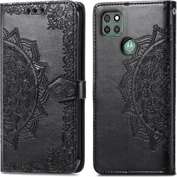 iMoshion Hoesje Geschikt voor Motorola Moto G9 Power Hoesje Met Pasjeshouder - iMoshion Mandala Bookcase - Zwart