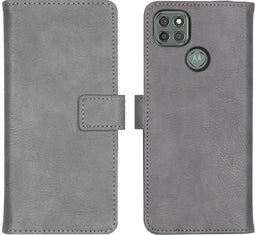 iMoshion Hoesje Geschikt voor Motorola Moto G9 Power Hoesje Met Pasjeshouder - iMoshion Luxe Bookcase - Grijs