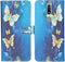 iMoshion Hoesje Geschikt voor Nokia 2.4 Hoesje Met Pasjeshouder - iMoshion Design Softcase Bookcase - Meerkleurig / Blue Butterfly