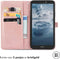 iMoshion Hoesje Geschikt voor Nokia C2 2nd Edition Hoesje Met Pasjeshouder - iMoshion Mandala Bookcase - Rosé Goud