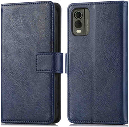 iMoshion Hoesje Geschikt voor Nokia C32 Hoesje Met Pasjeshouder - iMoshion Luxe Bookcase - Donkerblauw