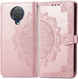 iMoshion Hoesje Geschikt voor Nokia G20 / G10 Hoesje Met Pasjeshouder - iMoshion Mandala Bookcase - Rosé Goud