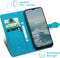 iMoshion Hoesje Geschikt voor Nokia G20 / G10 Hoesje Met Pasjeshouder - iMoshion Mandala Bookcase - Turquoise