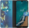 iMoshion Hoesje Geschikt voor Nokia G50 Hoesje Met Pasjeshouder - iMoshion Design Softcase Bookcase - Meerkleurig / Blue Butterfly