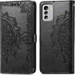 iMoshion Hoesje Geschikt voor Nokia G60 Hoesje Met Pasjeshouder - iMoshion Mandala Bookcase - Zwart
