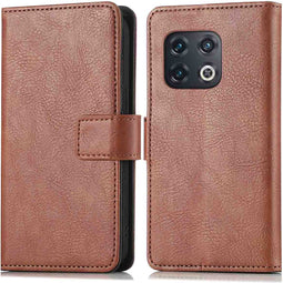 iMoshion Hoesje Geschikt voor OnePlus 10 Pro Hoesje Met Pasjeshouder - iMoshion Luxe Bookcase - Bruin