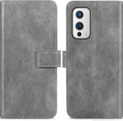 iMoshion Hoesje Geschikt voor OnePlus 9 Hoesje Met Pasjeshouder - iMoshion Luxe Bookcase - Grijs
