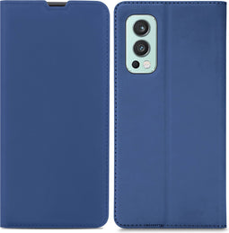 iMoshion Hoesje Geschikt voor OnePlus Nord 2 Hoesje Met Pasjeshouder - iMoshion Slim Folio Bookcase - Donkerblauw
