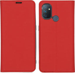 iMoshion Hoesje Geschikt voor OnePlus Nord N100 Hoesje Met Pasjeshouder - iMoshion Slim Folio Bookcase - Rood