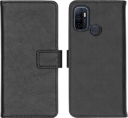 iMoshion Hoesje Geschikt voor Oppo A53s / A53 Hoesje Met Pasjeshouder - iMoshion Luxe Bookcase - Zwart
