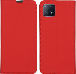 iMoshion Hoesje Geschikt voor Oppo A73 (5G) Hoesje Met Pasjeshouder - iMoshion Slim Folio Bookcase - Rood