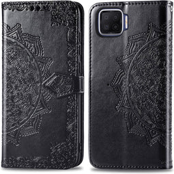 imoshion Hoesje Geschikt voor Oppo A73 (5G) Hoesje Met Pasjeshouder - imoshion Mandala Bookcase - Zwart