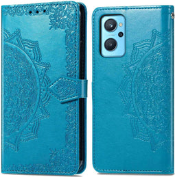 iMoshion Hoesje Geschikt voor Oppo A96 Hoesje Met Pasjeshouder - iMoshion Mandala Bookcase - Turquoise