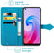 iMoshion Hoesje Geschikt voor Oppo A96 Hoesje Met Pasjeshouder - iMoshion Mandala Bookcase - Turquoise