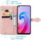 iMoshion Hoesje Geschikt voor Oppo A96 Hoesje Met Pasjeshouder - iMoshion Mandala Bookcase - Rosé Goud
