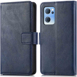 iMoshion Hoesje Geschikt voor Oppo Find X5 Lite 5G Hoesje Met Pasjeshouder - iMoshion Luxe Bookcase - Donkerblauw