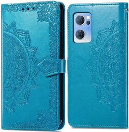iMoshion Hoesje Geschikt voor Oppo Find X5 Lite 5G Hoesje Met Pasjeshouder - iMoshion Mandala Bookcase - Turquoise
