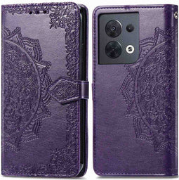 iMoshion Hoesje Geschikt voor Oppo Reno 8 5G Hoesje Met Pasjeshouder - iMoshion Mandala Bookcase - Paars