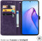 iMoshion Hoesje Geschikt voor Oppo Reno 8 Pro 5G Hoesje Met Pasjeshouder - iMoshion Mandala Bookcase - Paars