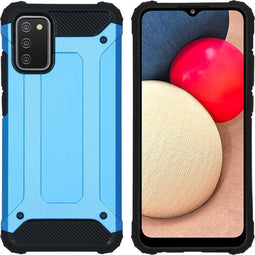 iMoshion Hoesje Geschikt voor Samsung Galaxy A02s Hoesje - iMoshion Rugged Xtreme Backcover - Lichtblauw