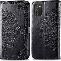 iMoshion Hoesje Geschikt voor Samsung Galaxy A02s Hoesje Met Pasjeshouder - iMoshion Mandala Bookcase - Zwart
