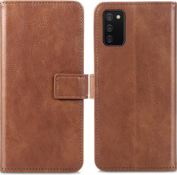 iMoshion Hoesje Geschikt voor Samsung Galaxy A02s Hoesje Met Pasjeshouder - iMoshion Luxe Bookcase - Bruin