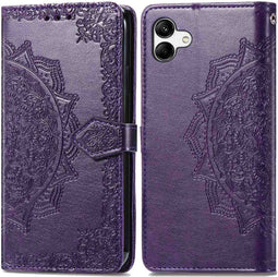 iMoshion Hoesje Geschikt voor Samsung Galaxy A04 Hoesje Met Pasjeshouder - iMoshion Mandala Bookcase - Paars