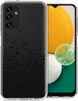 iMoshion Hoesje Geschikt voor Samsung Galaxy A04s / A13 (5G) Hoesje Siliconen - iMoshion Design hoesje - Transparant / Splatter Black