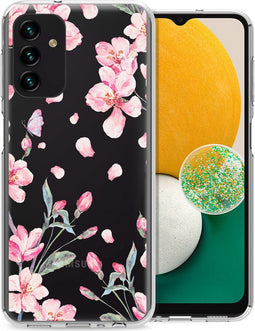iMoshion Hoesje Geschikt voor Samsung Galaxy A13 (5G) / A04s Hoesje Siliconen - iMoshion Design hoesje - Roze / Blossom Watercolor