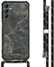 iMoshion Hoesje Geschikt voor Samsung Galaxy A14 (4G) Hoesje Met Koord - iMoshion Design Hoesje met Koord - Zwart / Black Marble