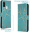 iMoshion Hoesje Geschikt voor Samsung Galaxy A21s Hoesje Met Pasjeshouder - iMoshion Design Softcase Bookcase - Goud / Meerkleurig / Blauw / Blue Graphic