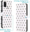 iMoshion Hoesje Geschikt voor Samsung Galaxy A21s Hoesje Met Pasjeshouder - iMoshion Design Softcase Bookcase - Wit / Zwart / Hearts Allover White