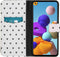 iMoshion Hoesje Geschikt voor Samsung Galaxy A21s Hoesje Met Pasjeshouder - iMoshion Design Softcase Bookcase - Wit / Zwart / Hearts Allover White