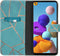 iMoshion Hoesje Geschikt voor Samsung Galaxy A21s Hoesje Met Pasjeshouder - iMoshion Design Softcase Bookcase - Goud / Meerkleurig / Blauw / Blue Graphic