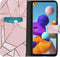 iMoshion Hoesje Geschikt voor Samsung Galaxy A21s Hoesje Met Pasjeshouder - iMoshion Design Softcase Bookcase - Goud / Roze / Pink Graphic