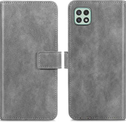 iMoshion Hoesje Geschikt voor Samsung Galaxy A22 (5G) Hoesje Met Pasjeshouder - iMoshion Luxe Bookcase - Grijs