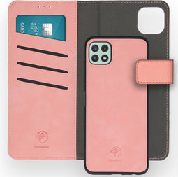 iMoshion Hoesje Geschikt voor Samsung Galaxy A22 (5G) Hoesje Met Pasjeshouder - iMoshion Uitneembare 2-in-1 Luxe Bookcase - Roze