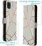 iMoshion Hoesje Geschikt voor Samsung Galaxy A22 (5G) Hoesje Met Pasjeshouder - iMoshion Design Softcase Bookcase - Wit / Meerkleurig / White Graphic