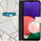 iMoshion Hoesje Geschikt voor Samsung Galaxy A22 (5G) Hoesje Met Pasjeshouder - iMoshion Design Softcase Bookcase - Wit / Meerkleurig / White Graphic